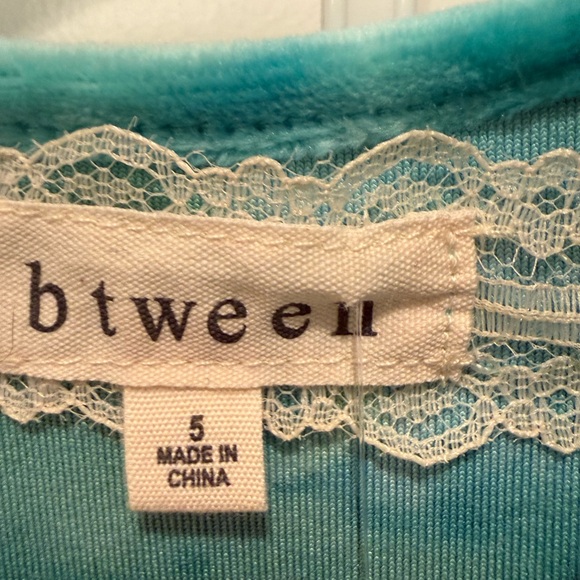 Kids Btween Tie-Dye Velour Jogger and Sweater Set - Teal NWT - Picture 3 of 5